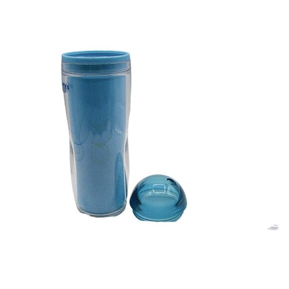 Starbucks Coffee Double Wall Cold Tumbler 16 Oz Teal Blue Dome Lid Clear Straw - Picture 6 of 12